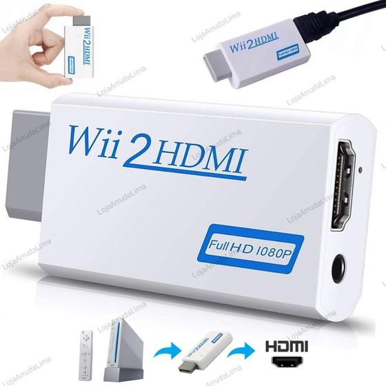 Imagem de Adaptador Áudio E Vídeo Nin tendo Wii Para Cabo Hdmi 1080p