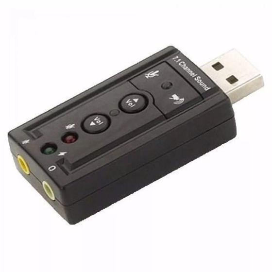 Imagem de Adaptador Audio Placa De Som USB 7.1 Canais Notebook Pc