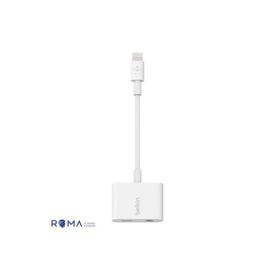 Imagem de Adaptador Belkin Áudio 3.5Mm Energia Rockstar F8J212Btwht Branco