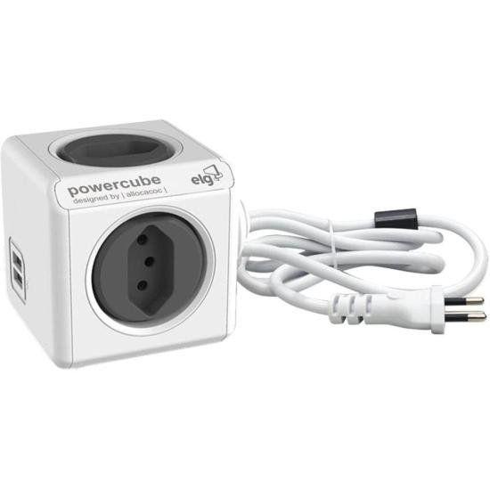 Imagem de Adaptador Benjamim Múltiplo Powercube PWC-X4U/3M Bivolt ELG