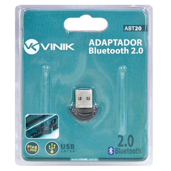 Imagem de Adaptador Bluetooth 2.0 Mini USB para PC e Notebook ABT20 Vinik