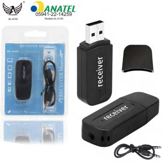 Imagem de Adaptador Bluetooth Receptor de Áudio Usb com Conexão P2 - AL-A155 - Altomex