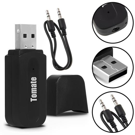 Adaptador Bluetooth USB Receptor de Áudio Automotivo P2 Menor preço em Adaptador Bluetooth USB Receptor de Áudio Automotivo P2