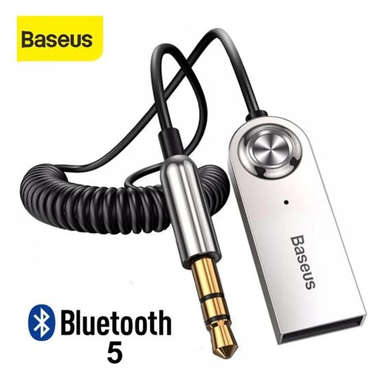 Imagem de Adaptador bluetooth  veicular som carro transmissor bluetooth baseus