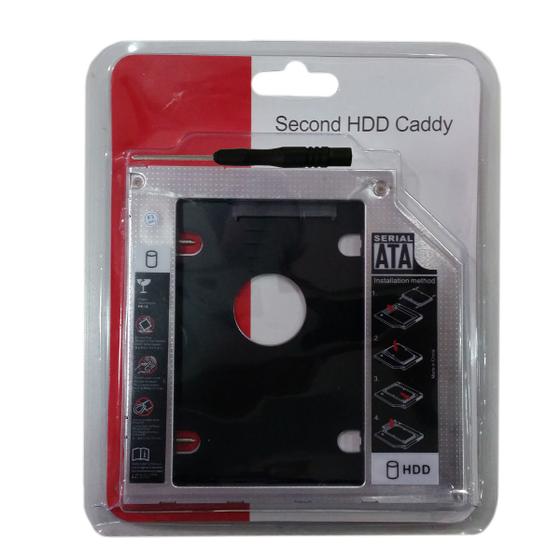 Imagem de Adaptador Caddy 12,7mm Hd Ou Ssd Sata Para Notebook Hp Sti Dell caddy12