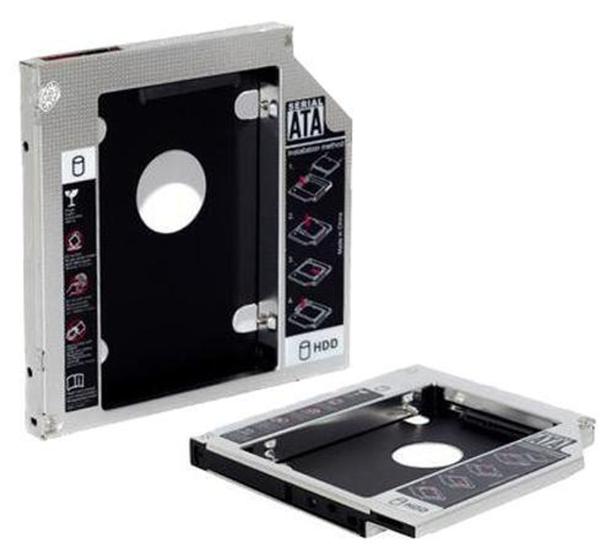 Imagem de Adaptador Caddy Converte baia de gravador de laptop SATA para HD / SSD de 2.5 - 12,5mm - HDCA-S127