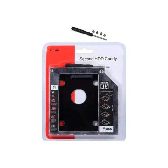 Imagem de Adaptador Caddy Para HD SSD Sata Com Case Gaveta Para Notebook - 56007