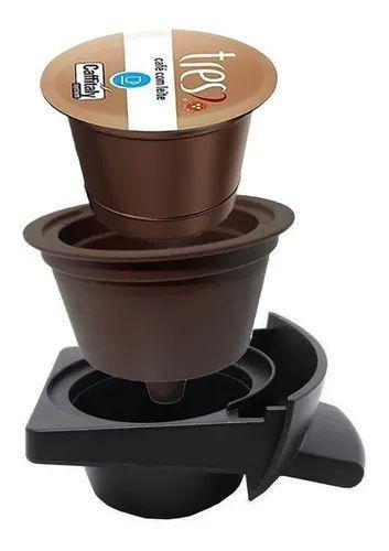 Imagem de Adaptador Cápsulas 3 Corações Para Maquina Dolce gusto MARROM