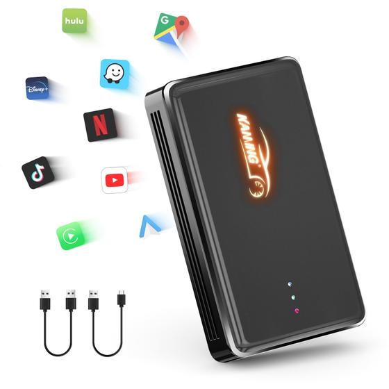 Imagem de Adaptador CarPlay Sem Fio KAMING 2024 - Para CarPlay com Fio OEM