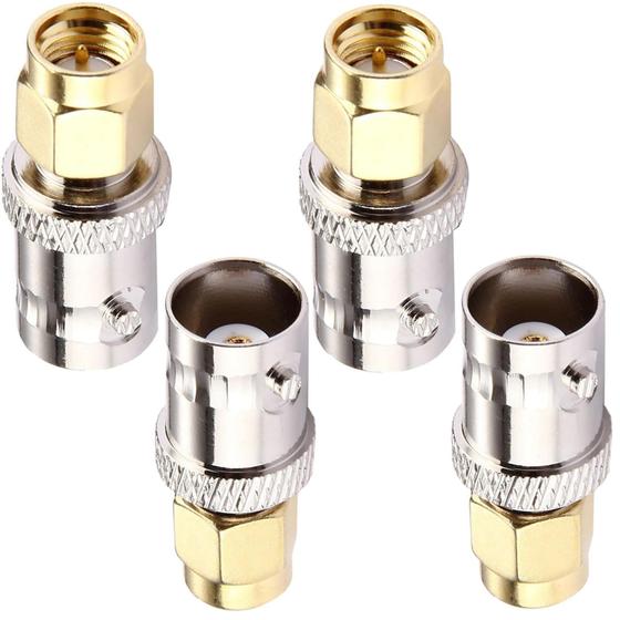 Imagem de Adaptador coaxial RF Oiyagai BNC fêmea para SMA macho 4 unidades