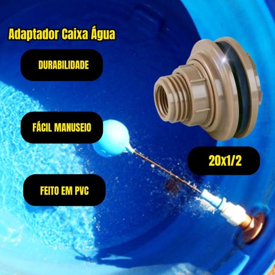 Imagem de Adaptador Com Flange Soldavel Marrom 20x1/2 Caixa Dágua