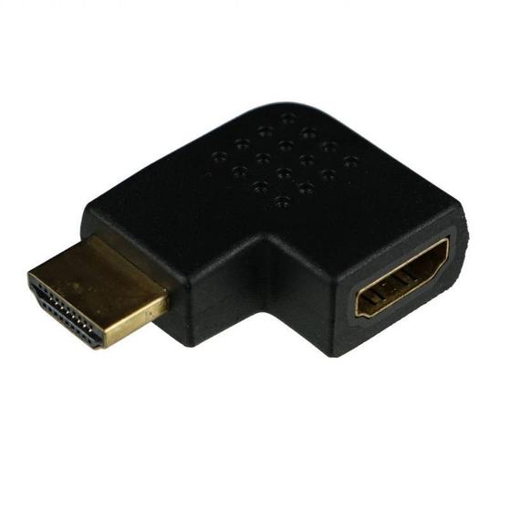 Adaptador conector curva hdmi 90 graus lateral - em l Menor preço em Adaptador conector curva hdmi 90 graus lateral - em l
