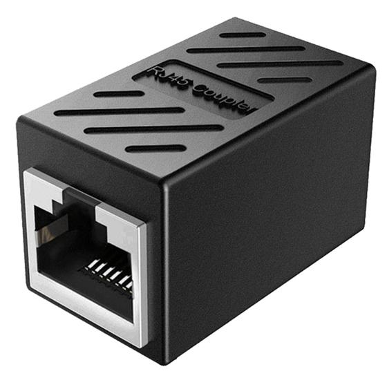 Adaptador Conector Emenda para cabo de rede Cat 7/6/5 - Rj45 Menor preço em Adaptador Conector Emenda para cabo de rede Cat 7/6/5 - Rj45