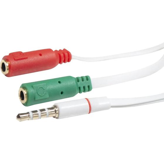 Imagem de Adaptador conector p2 para usar headset em celular notebook 2 j2 microfone e fone
