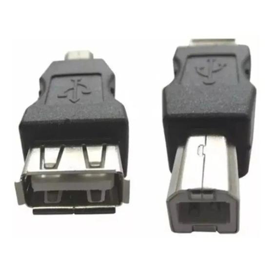 Adaptador Conector Usb Fêmea P/ Usb-b Macho Impressora Menor preço em Adaptador Conector Usb Fêmea P/ Usb-b Macho Impressora