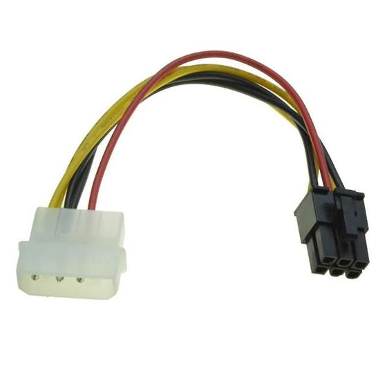 Imagem de Adaptador Conversor de Energia Molex 4 Pinos para PCI-Express 6 Pinos