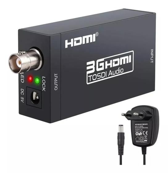 Imagem de Adaptador Conversor De Hdmi Para Sdi, Hd-Sdi Ou 3G Sdi