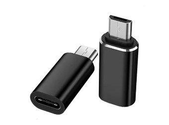 Imagem de Adaptador Conversor Micro Usb V8 Macho X Tipo C Femea