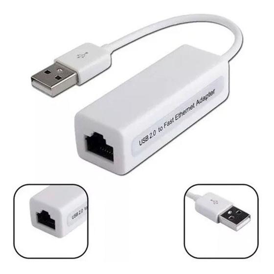 Imagem de Adaptador Conversor Placa Rede Rj45 Usb Internet Notebook Pc