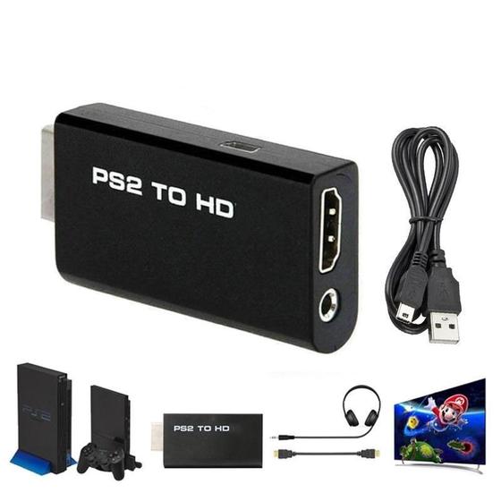 Imagem de Adaptador Conversor Playstation 2 Ps2 Hdmi 1080P Tv Monitor