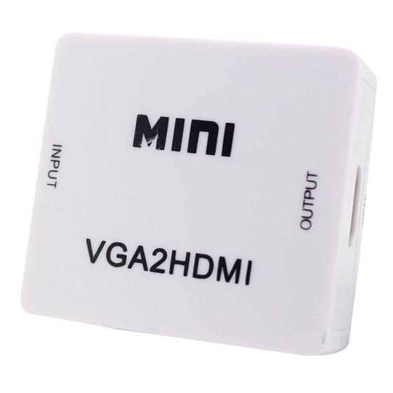 Imagem de Adaptador Conversor VGA com Áudio P2 para HDMI e Alimentação Externa VGA2HDMI - Apolum