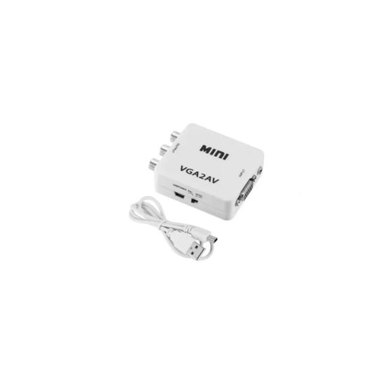 Imagem de Adaptador Conversor VGA para AV RCA - Conecte seu Computador a TVs e Monitores Antigos
