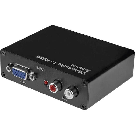 Imagem de Adaptador Conversor Vga Para Hdmi Áudio Com Fonte Mb84243