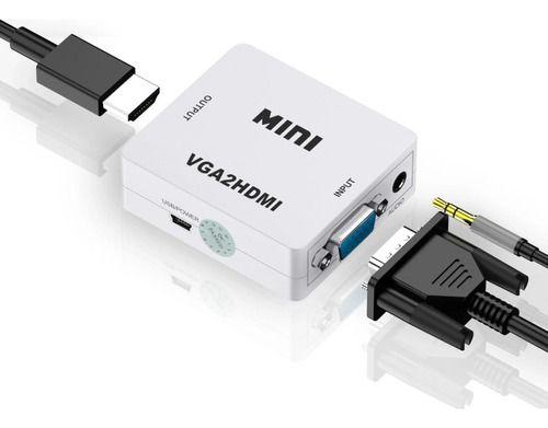 Imagem de Adaptador Conversor Vga Para Hdmi Com Som Áudio Vga-hdmi 