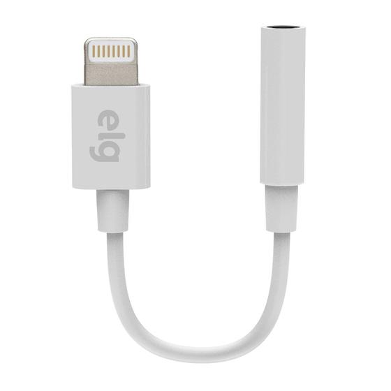 Imagem de Adaptador de Áudio AUX P3 para Iphone Branco -  ELG