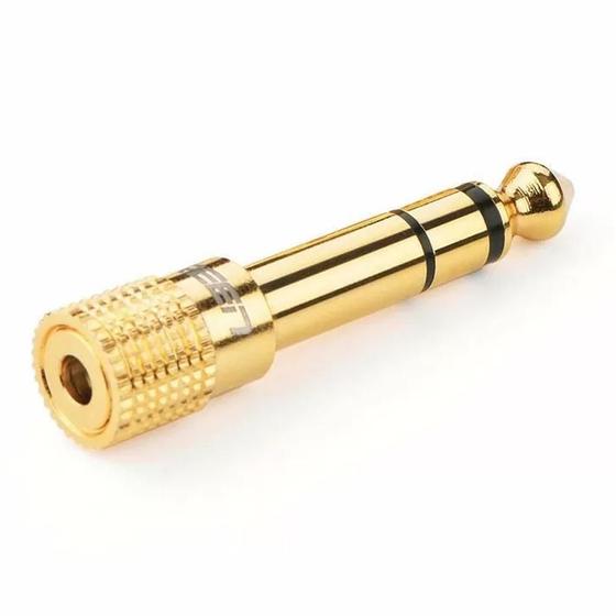 Imagem de Adaptador de Áudio Ugreen 6.5mm Macho p/ 3.5mm Fêmea - Gold