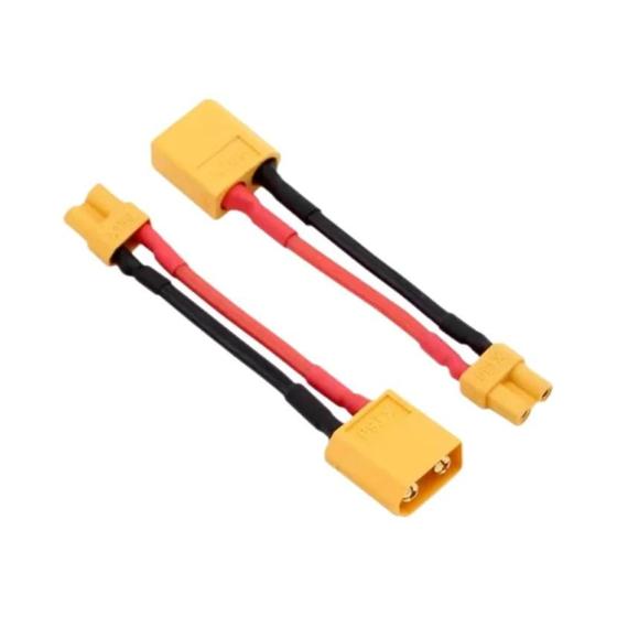 Imagem de Adaptador de Bateria RC - 2 Unidades XT60, Deans, Mini Tamiya, XT30, EC3, MPX (14AWG, 4cm)