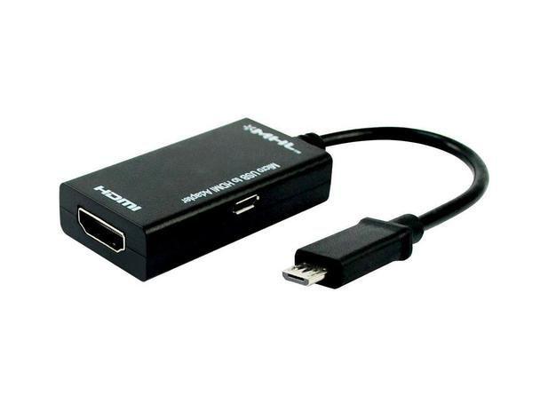 Imagem de Adaptador de cabo hdmi para micro usb (v8) - mhl