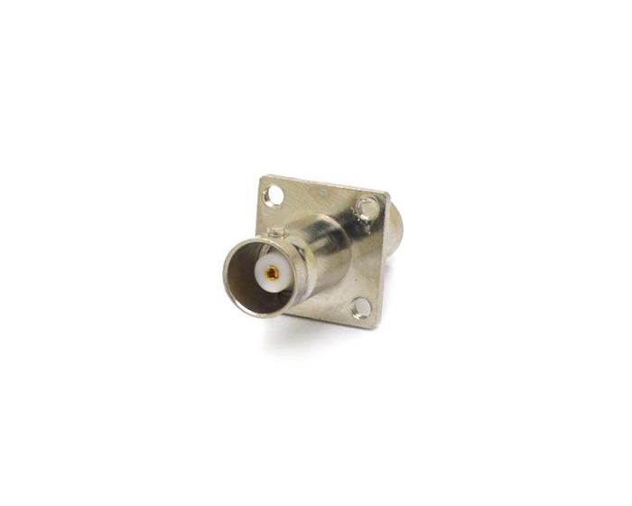 Imagem de Adaptador de Conversão BNC 50 Ohms Fêmea X Fêmea  Reto para Painel Base Quadrada 17,50mm - LA-4 - Gav 72 - KLC