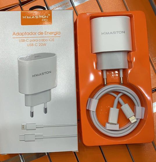 Adaptador de energia USB -C para cabo IOS 20W - Nacional Menor preço em Adaptador de energia USB -C para cabo IOS 20W - Nacional
