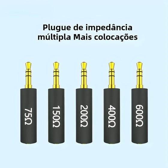 Imagem de Adaptador de Impedância JCALLY Conductor - Cancelamento de Ruído para Fones de Ouvido (75-600 Ohm)