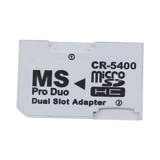 Imagem de Adaptador de Leitor Duplo Micro SD/SDHC/TF para Memory Stick Pro Duo - Compatível com PSP