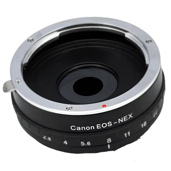 Imagem de Adaptador de Lente Canon com abertura para Câmeras e Filmadoras Sony Nex