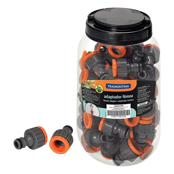 Imagem de Adaptador de Plástico Tramontina 78502/750 Rosca 3/4 Redução para 1/2" - Embalagem com 75 Unidades