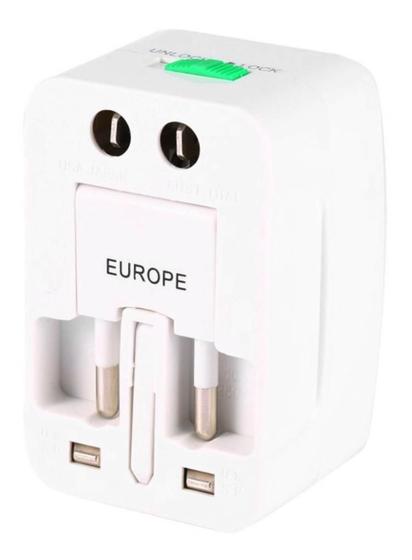 Imagem de Adaptador De Tomada Universal Padrão Internacional Europeu