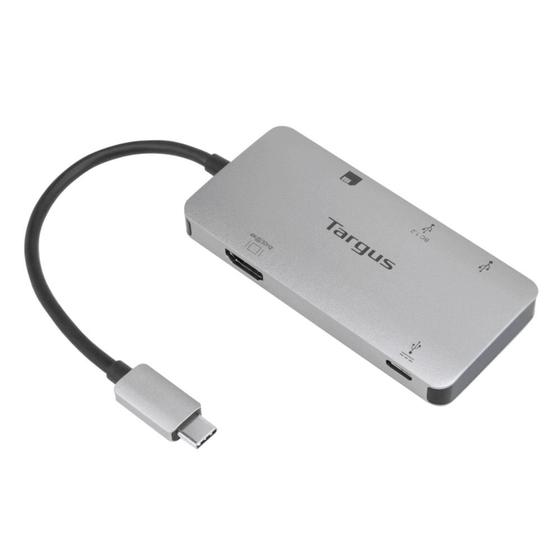 Imagem de Adaptador de Vídeo Targus Multi-Port USB-C c/Leitor de Cartão 100W PD Pass-Thru ACA953USZ