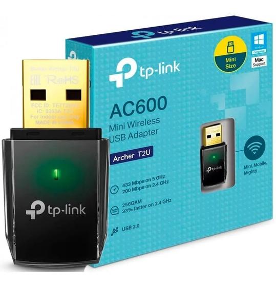 Adaptador De Wifi Ac600 Archer T2U Nano 2.4ghz E 5ghz Tp-Link Menor preço em Adaptador De Wifi Ac600 Archer T2U Nano 2.4ghz E 5ghz Tp-Link