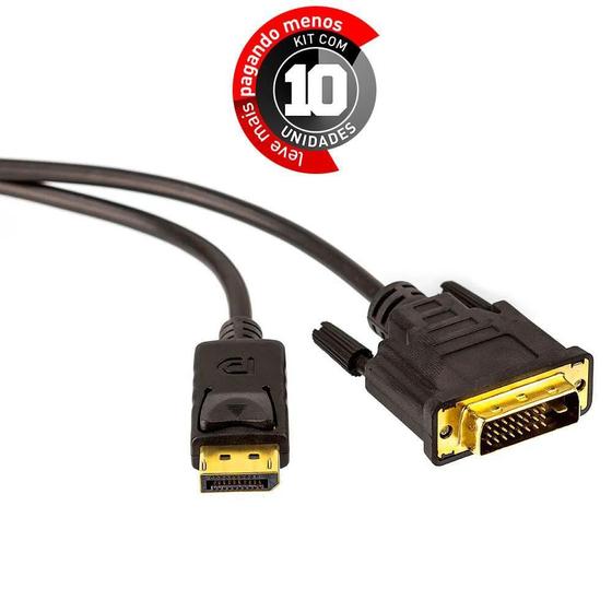 Imagem de Adaptador Displayport Para Dvi Macho - 3 Mt Kit 10