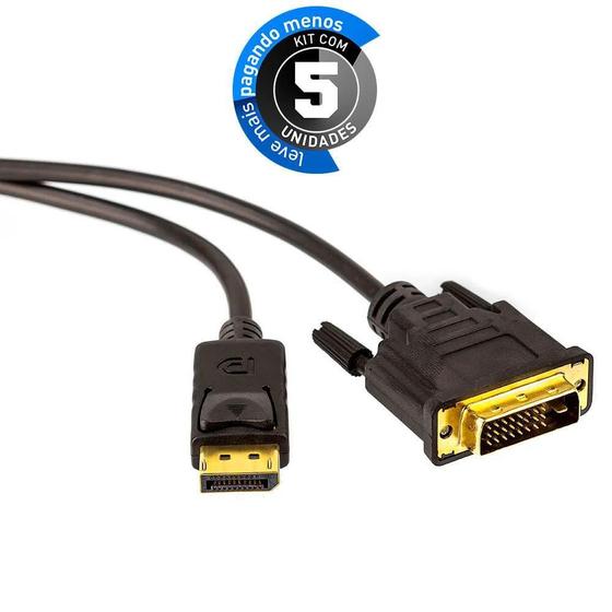 Imagem de Adaptador Displayport Para Dvi Macho - 3 Mt Kit 5