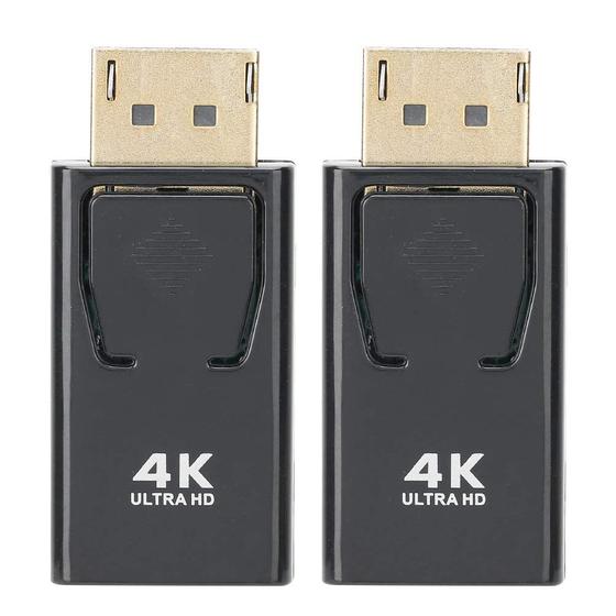 Imagem de Adaptador DisplayPort para HDMI AMONIDA 4K, pacote com 2 unidades para PC HDTV