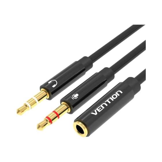 Imagem de Adaptador Divisor de Áudio Vention - 3,5mm Aux para Fone de Ouvido e Microfone