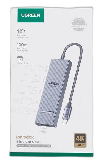 Imagem de Adaptador Docking Hub Usb C Usb-A 3.2 10 Gbps - Cinza Escuro