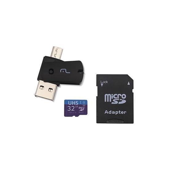 Imagem de Adaptador Dual para Celular e USB com SD 32gb Classe 10