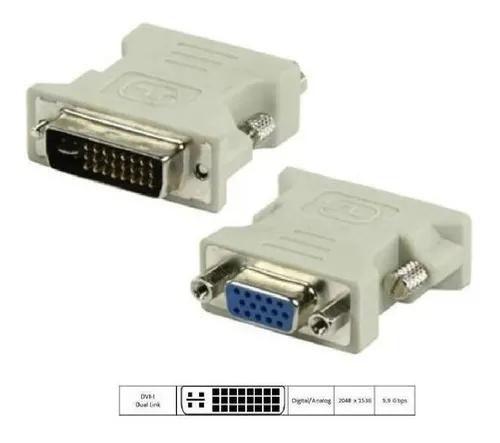 Imagem de Adaptador DVI 24+5 Macho para VGA 15 Pinos Fêmea Lelong