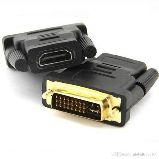 Adaptador DVI Macho 24+5 para HDMI Fêmea Menor preço em Adaptador DVI Macho 24+5 para HDMI Fêmea