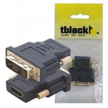 Imagem de Adaptador DVI Macho x HDMI Fêmea Gold - Tblack